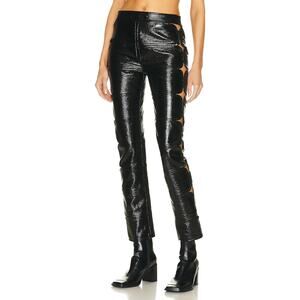 Courreges 'Diamond' Black Vegan Leather Pant Size 40